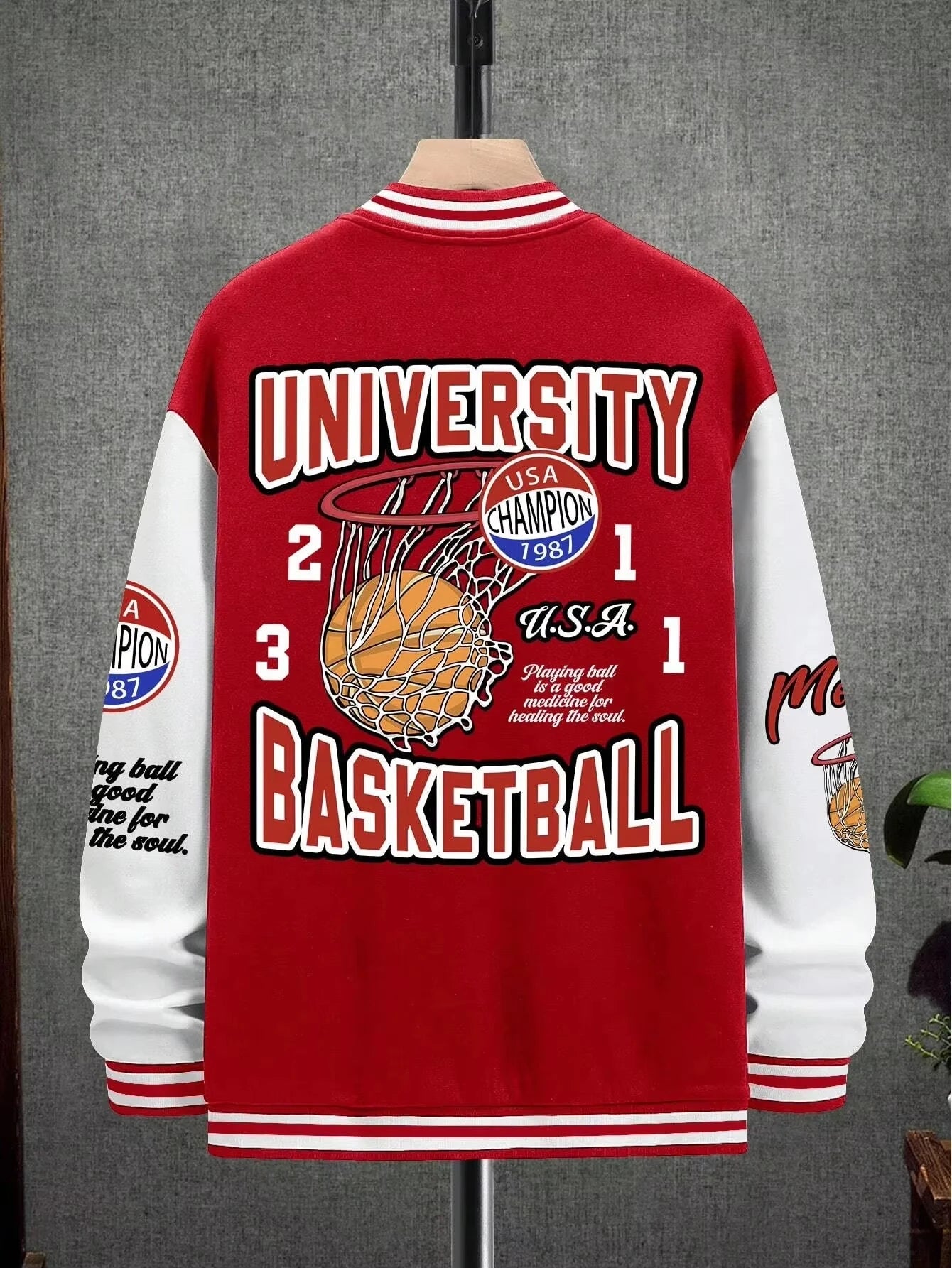 Jaqueta Varsity Oversized Premium Masculina Streetwear