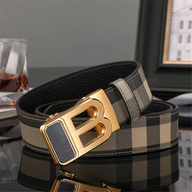 Cinto Masculino Business Luxury Premium Fivela Metal