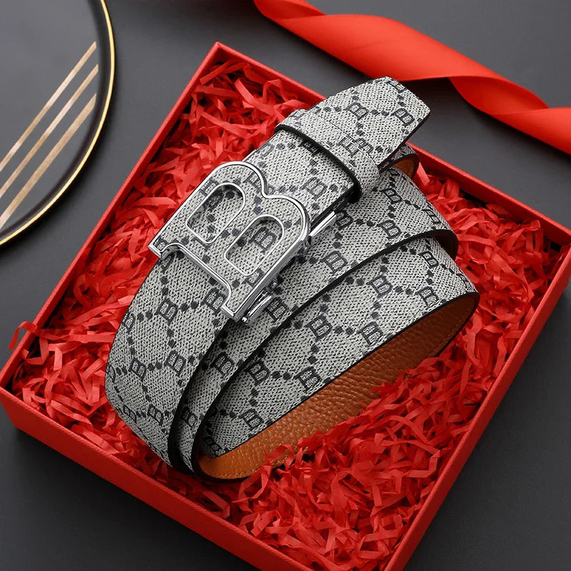 Cinto Masculino Luxury Premium Leather Designer Buckle