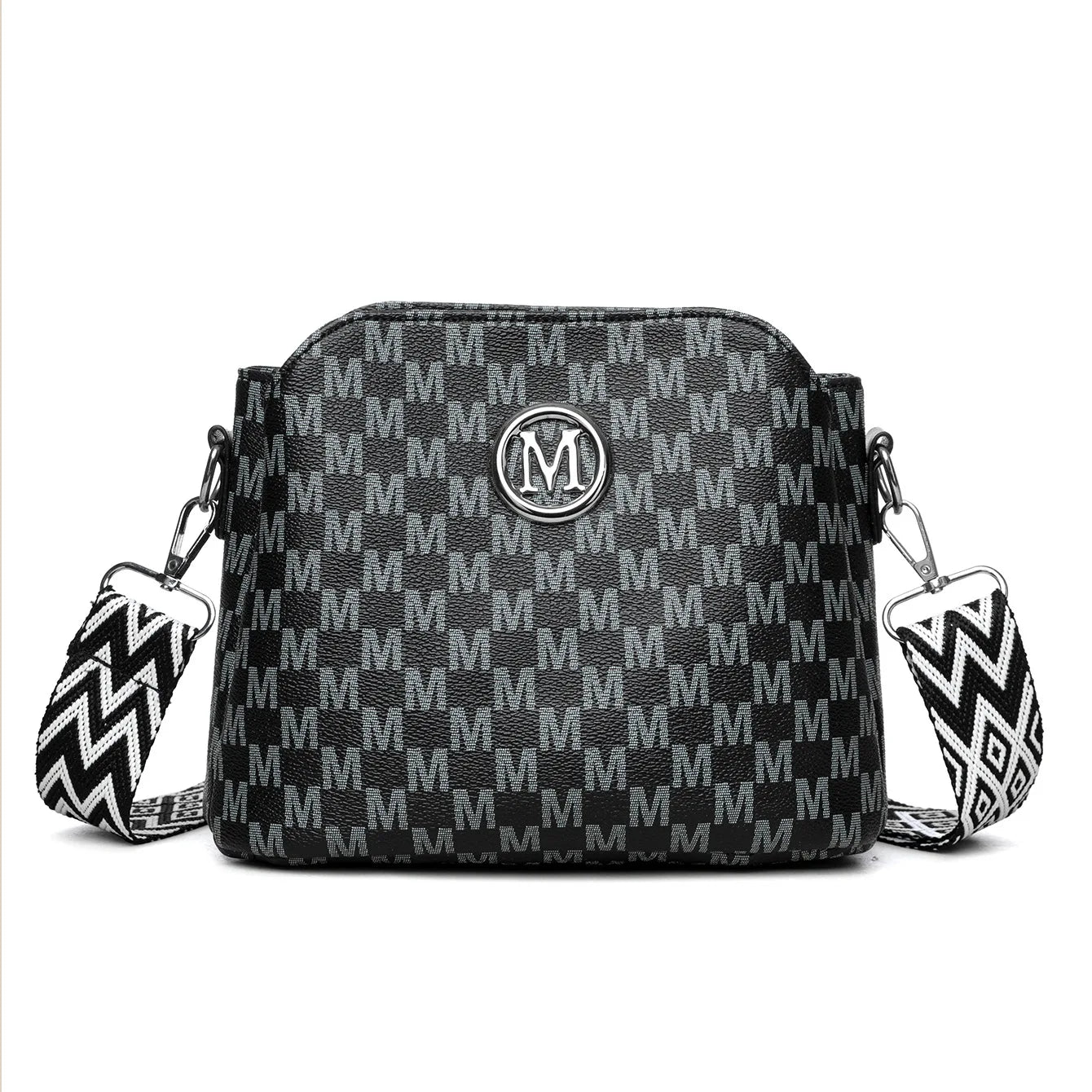 Bolsa Feminina Retrô Crossbody Premium com Detalhe Dourado Fashion