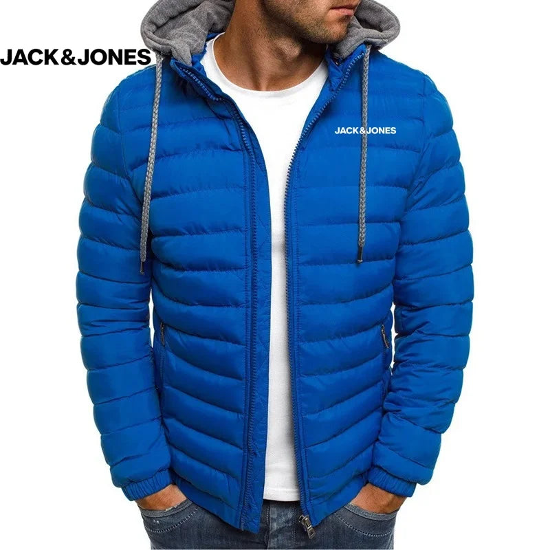Jaqueta Masculina Acolchoada com Capuz Casual