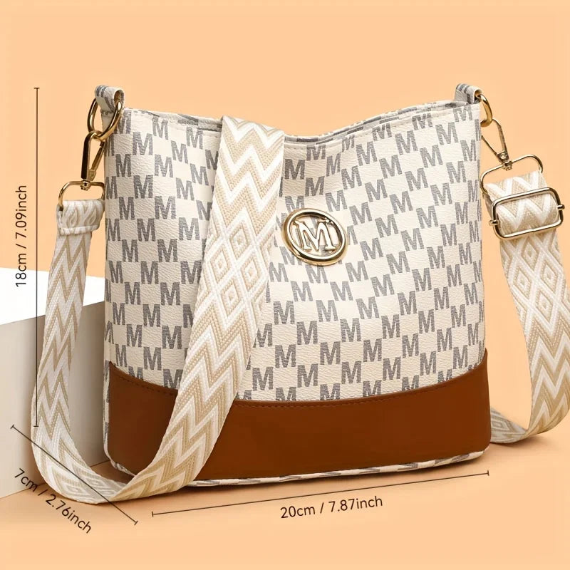 Bolsa Feminina Crossbody Letter Print Shoulder Bag Premium Fashion
