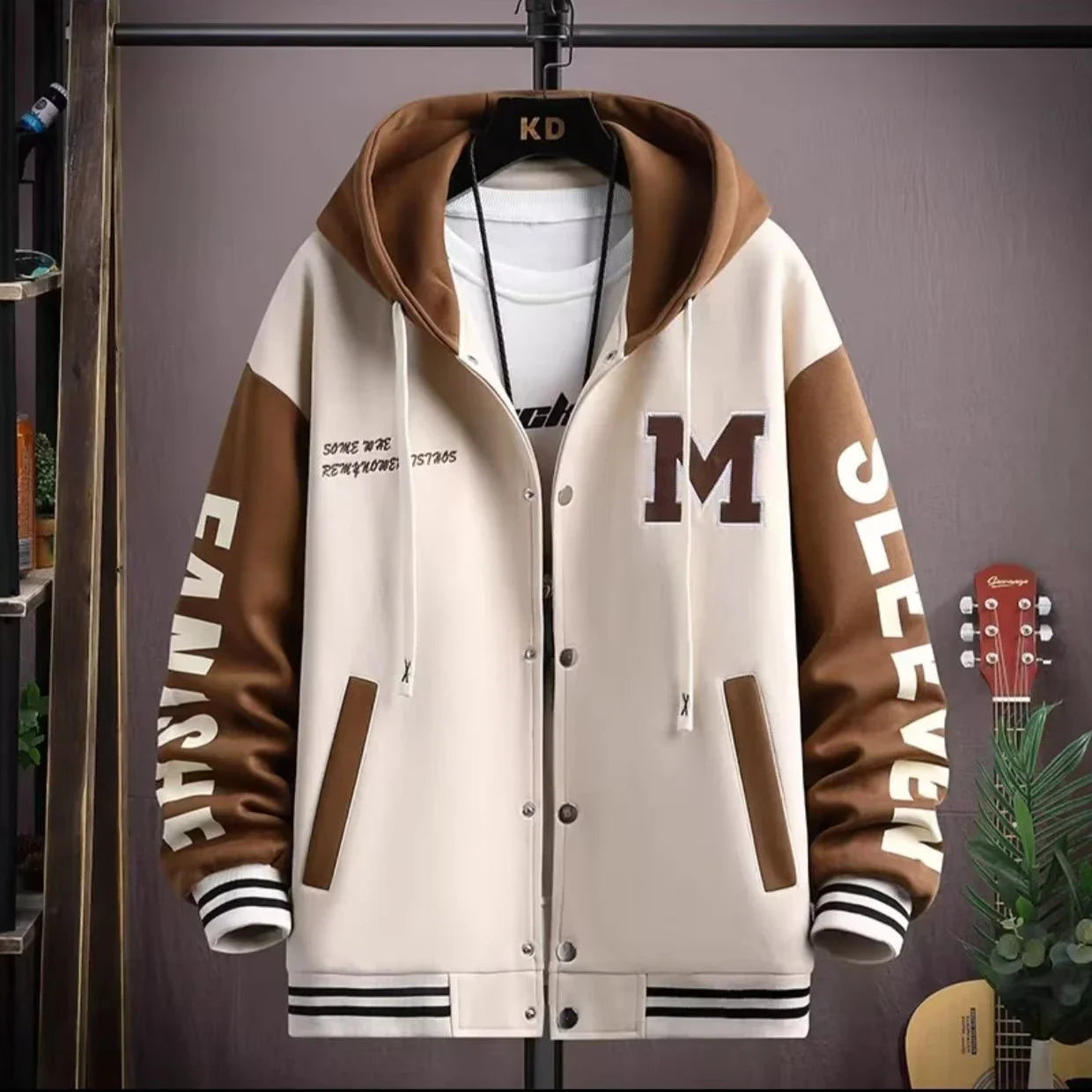Jaqueta Cargo Masculina Oversized com Capuz Streetwear