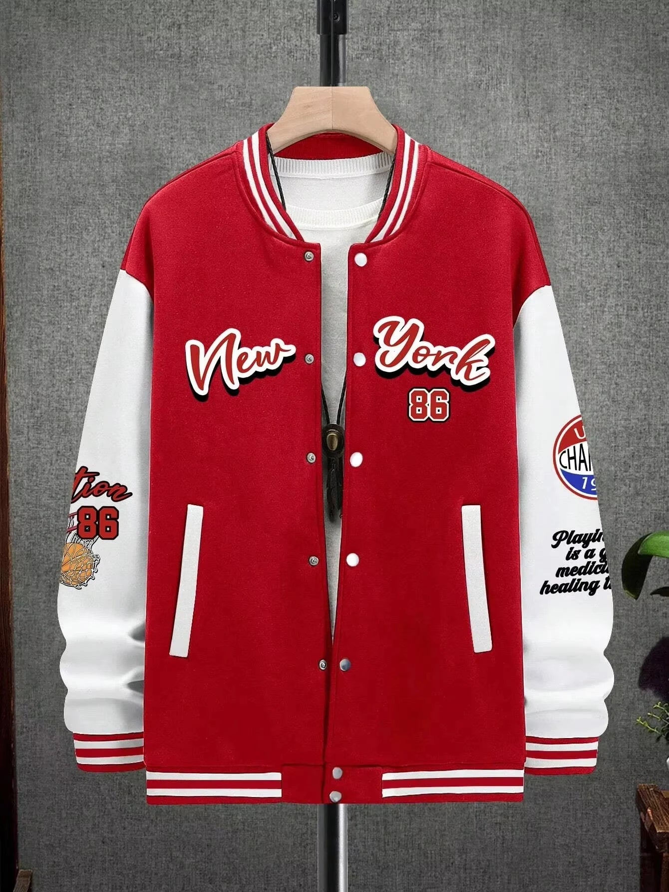Jaqueta Varsity Oversized Premium Masculina Streetwear