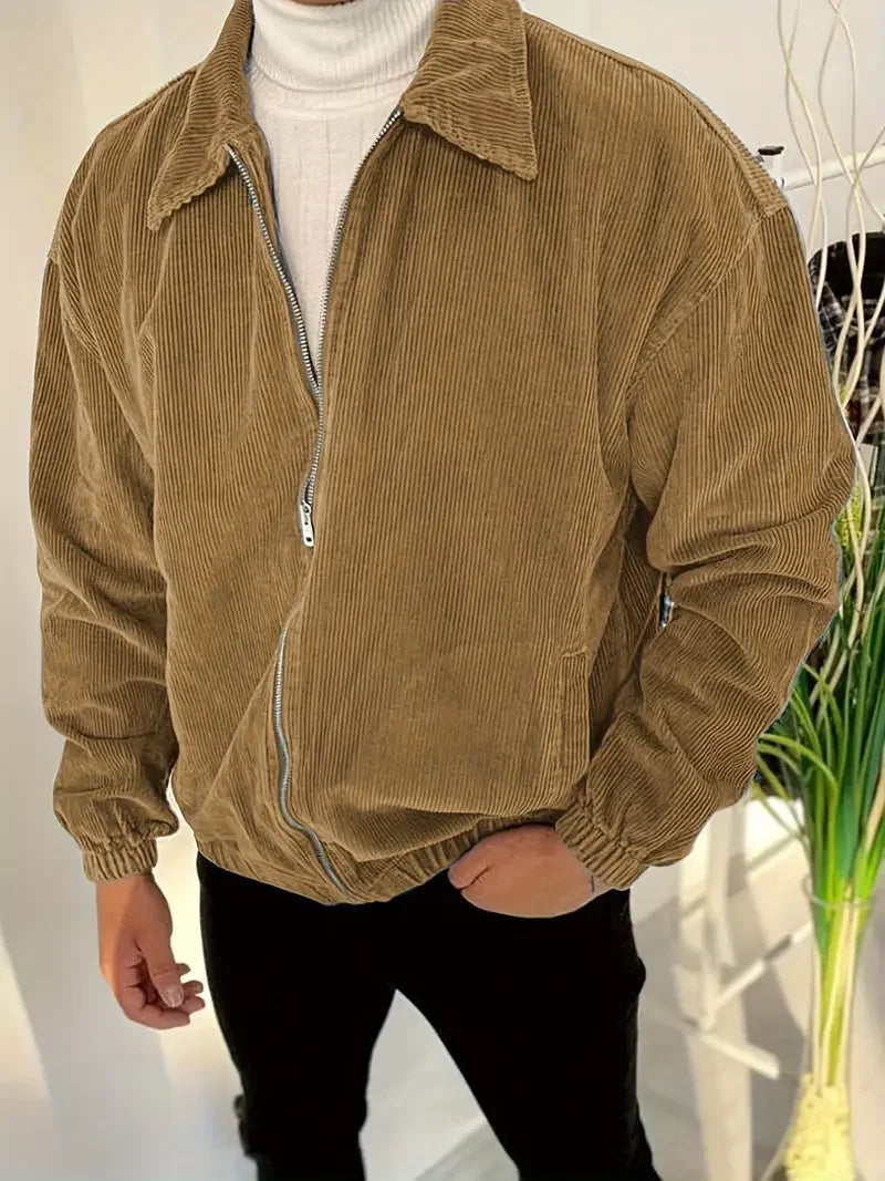 Jaqueta Masculina em Veludo Cotelê Casual Premium