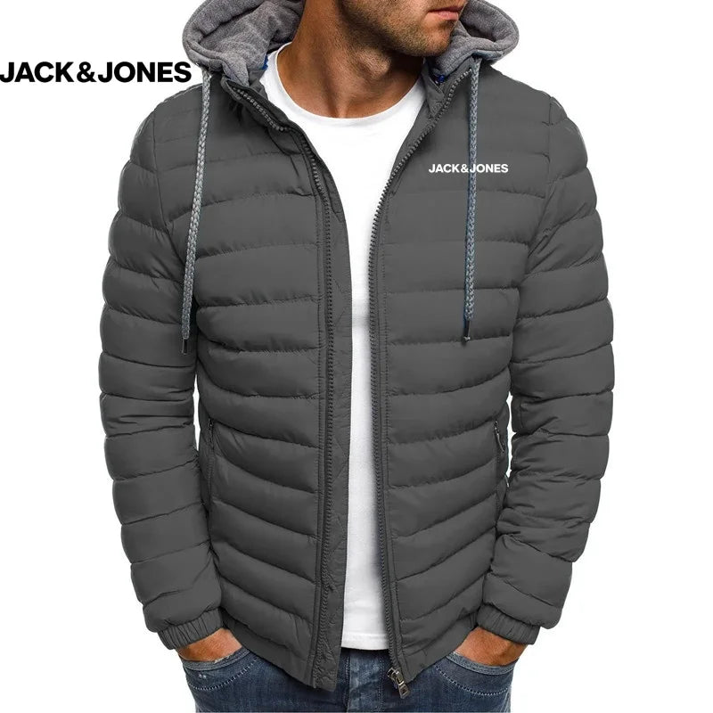 Jaqueta Masculina Acolchoada com Capuz Casual