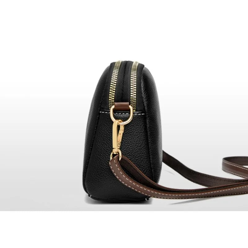 Bolsa Feminina Luxury Cowhide Crossbody Messenger Bag Premium