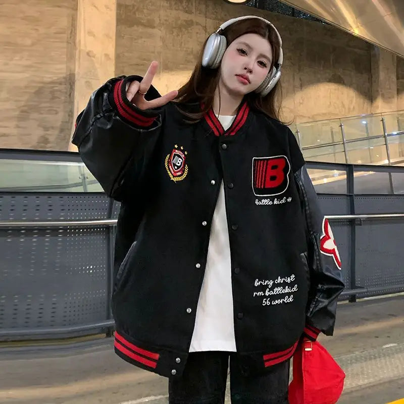 Jaqueta Varsity Premium Unissex Oversized Streetwear
