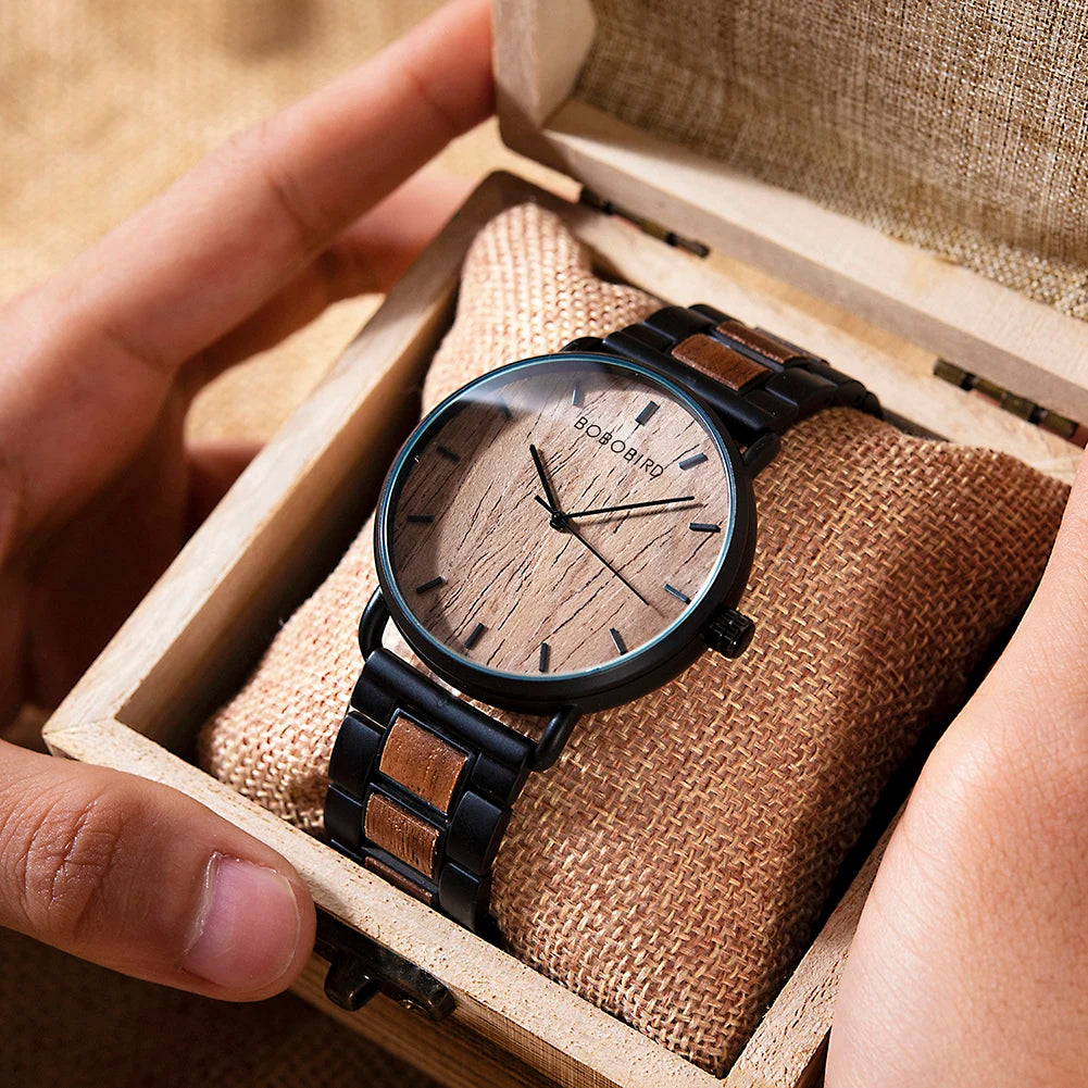 Relógio Masculino Wooden Luxury Premium BOBO BIRD