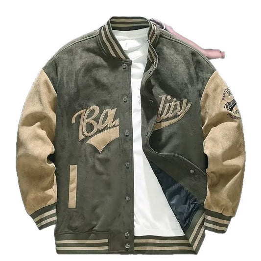 Jaqueta Suede Premium Masculina Vintage Streetwear