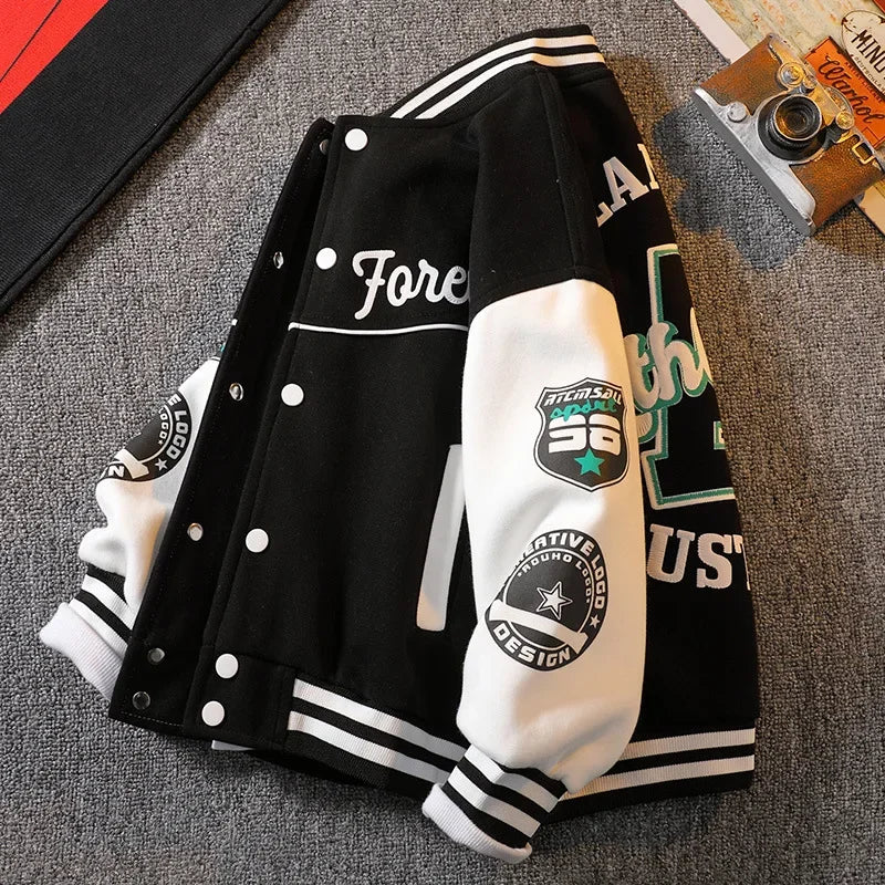 Jaqueta Varsity Infantil Premium Casual Streetwear