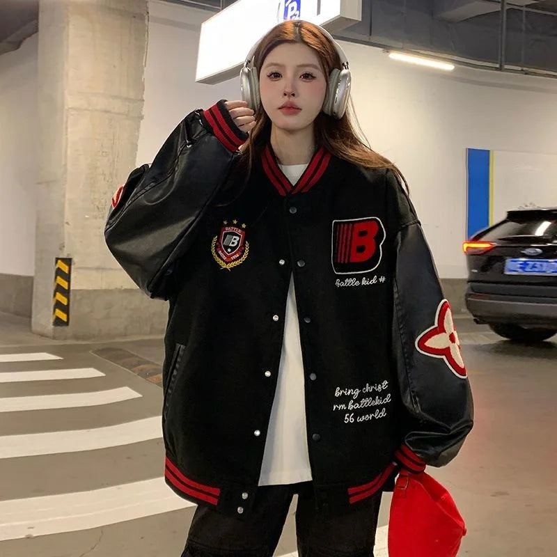 Jaqueta Varsity Premium Unissex Oversized Streetwear