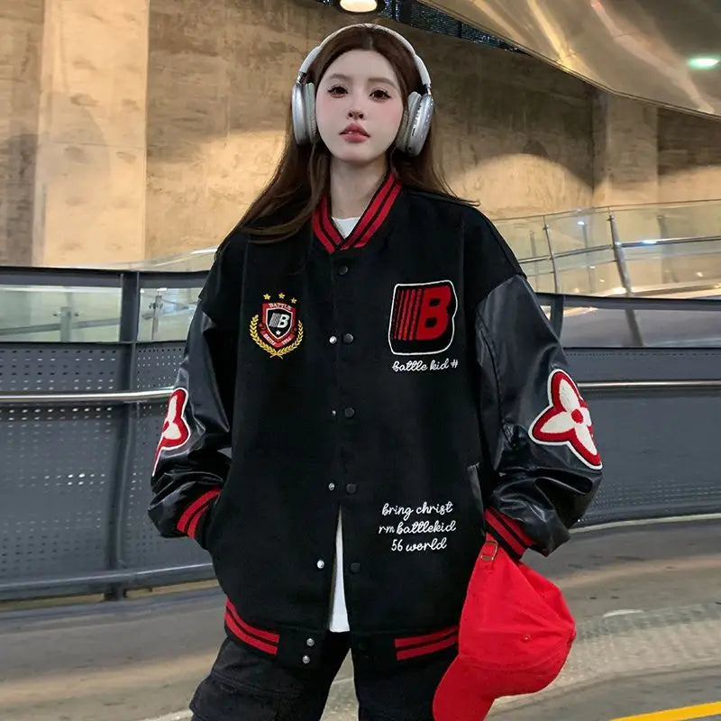 Jaqueta Varsity Premium Unissex Oversized Streetwear