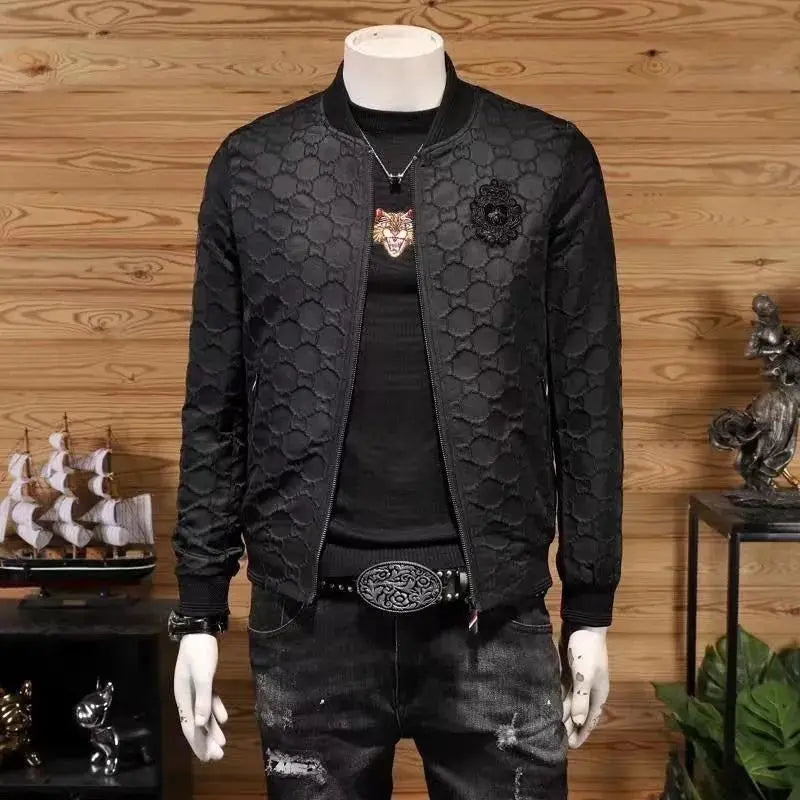 Jaqueta Baseball Masculina Slim Bordada Premium