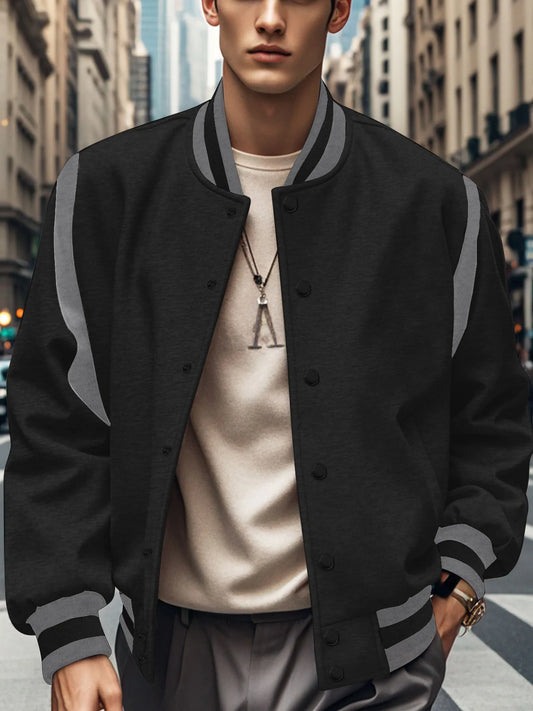 Jaqueta Masculina Baseball Fleece Premium Casual