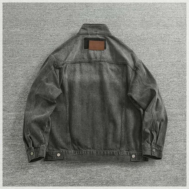 Jaqueta Jeans Masculina Biker Cargo Vintage Premium