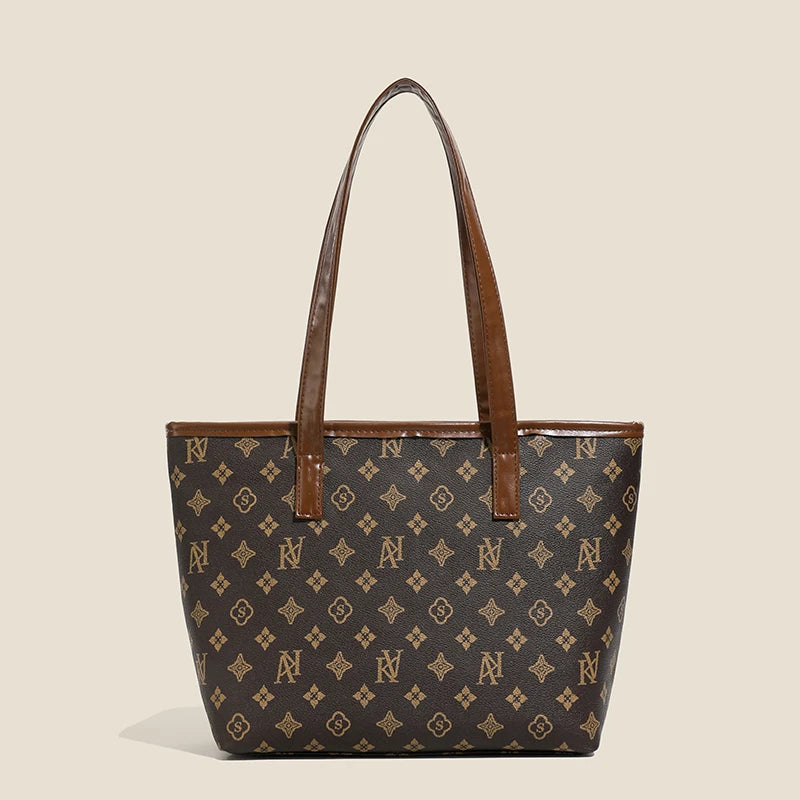 Bolsa Feminina Shoulder Bag Xadrez Grande Capacidade Soft Leather Premium