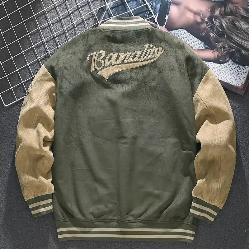 Jaqueta Suede Premium Masculina Vintage Streetwear