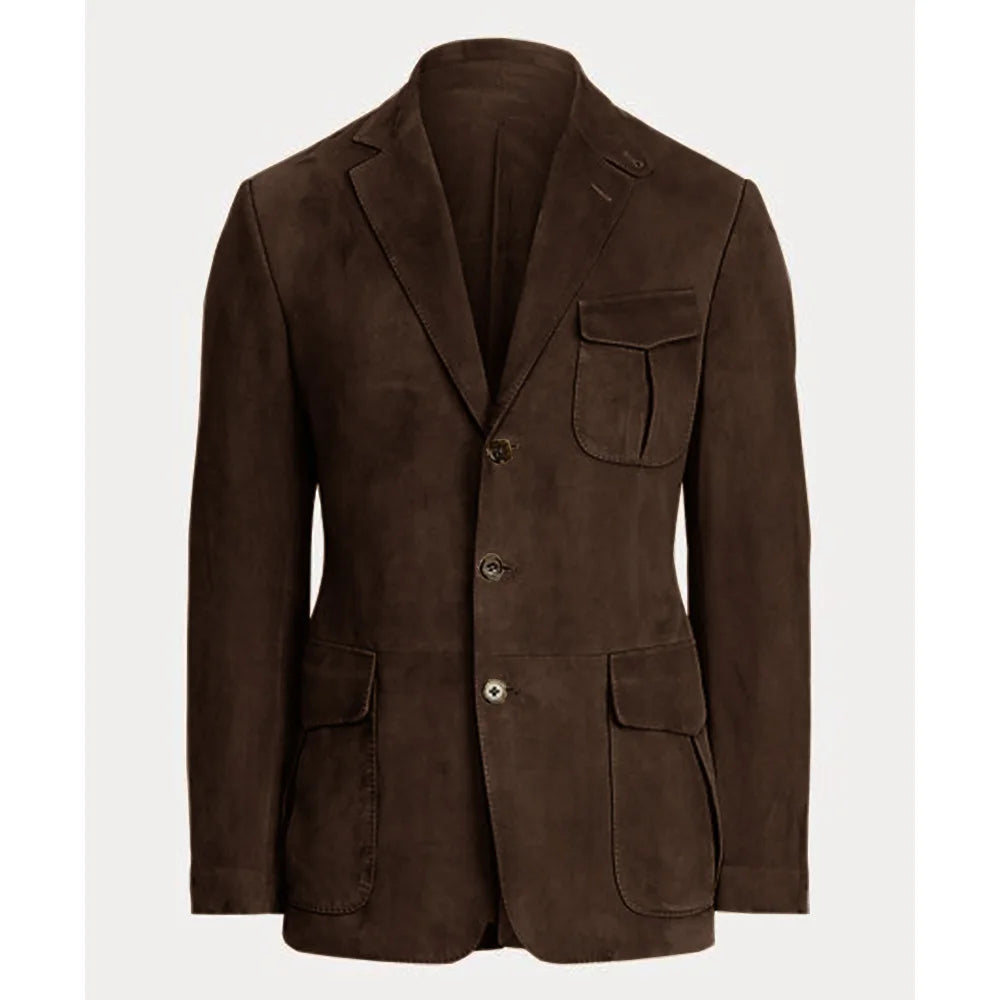 Blazer Masculino Suede Slim Premium