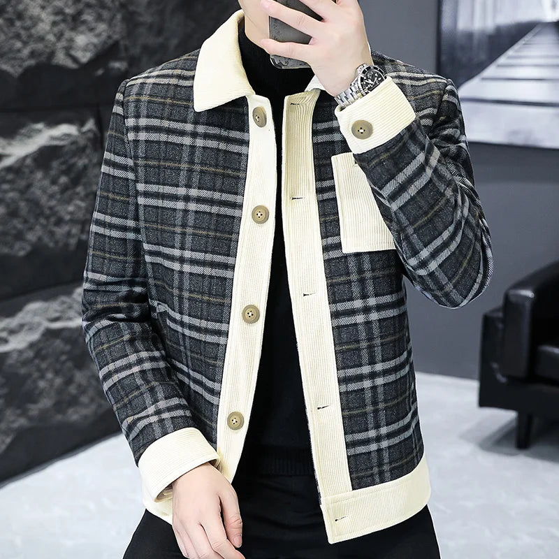 Jaqueta Masculina Xadrez Casual Business Premium