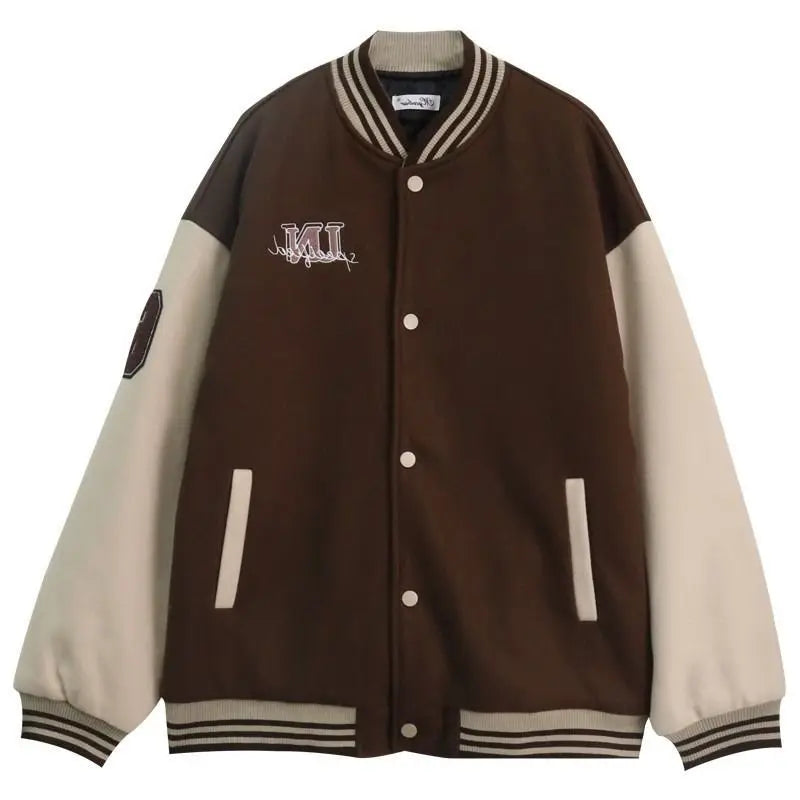 Jaqueta Varsity Feminina Cropped College Premium