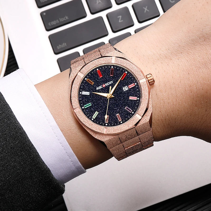 Relógio Masculino Premium Business Quartz com Pulseira Elegante