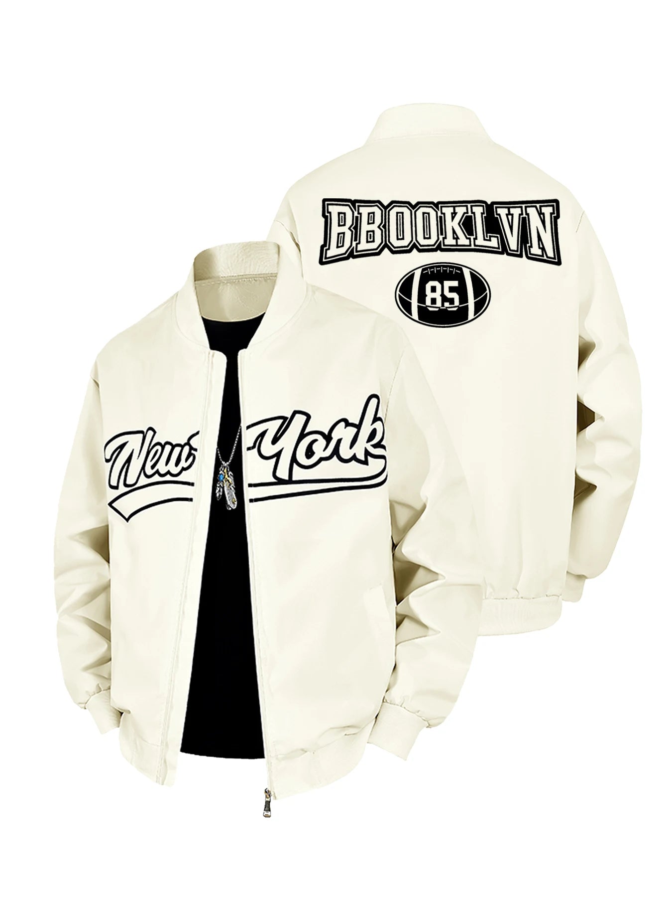 Jaqueta Masculina Casual Baseball Slim Corta Vento