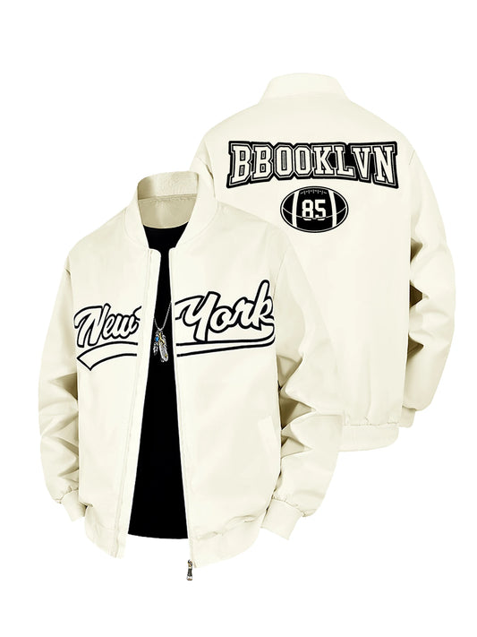 Jaqueta Masculina Casual Baseball Slim Corta Vento