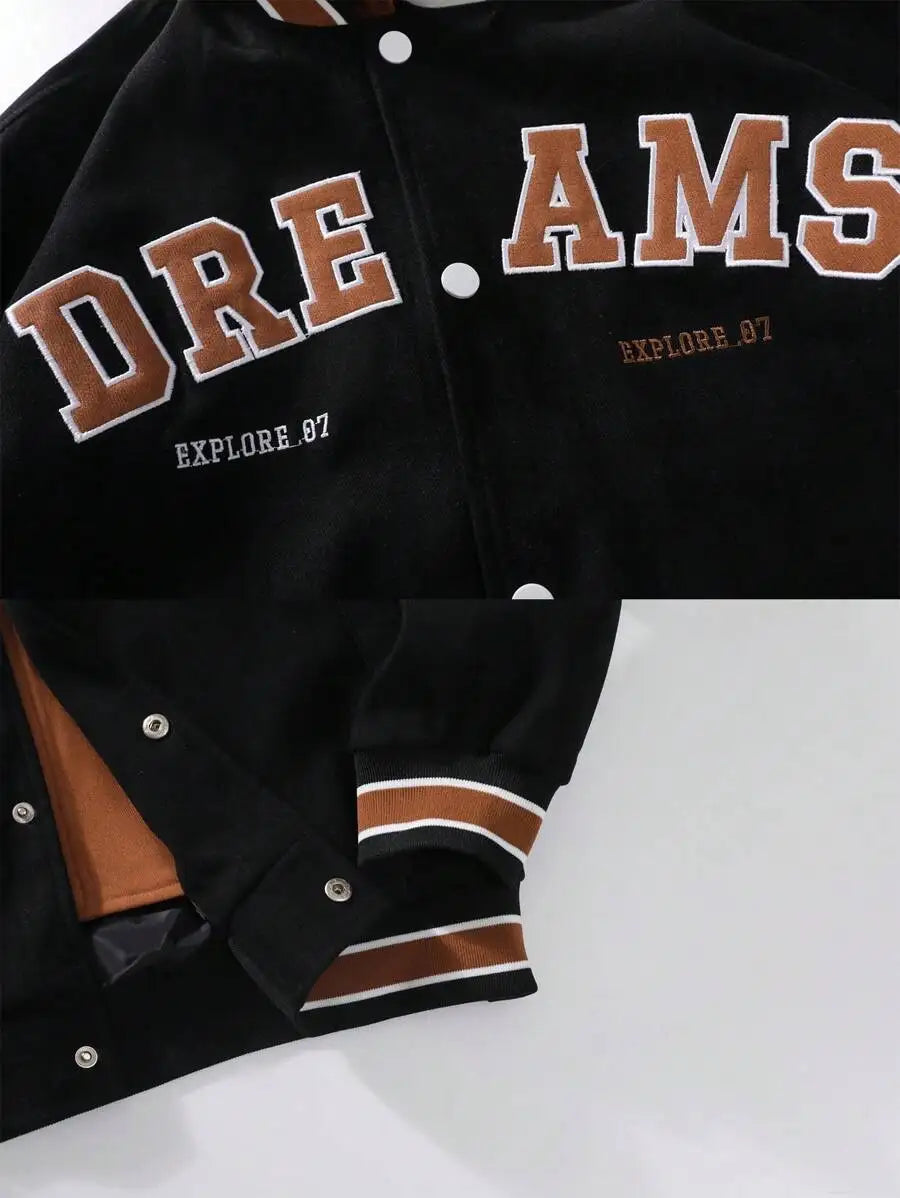 Jaqueta Varsity Premium Masculina Hooded Streetwear