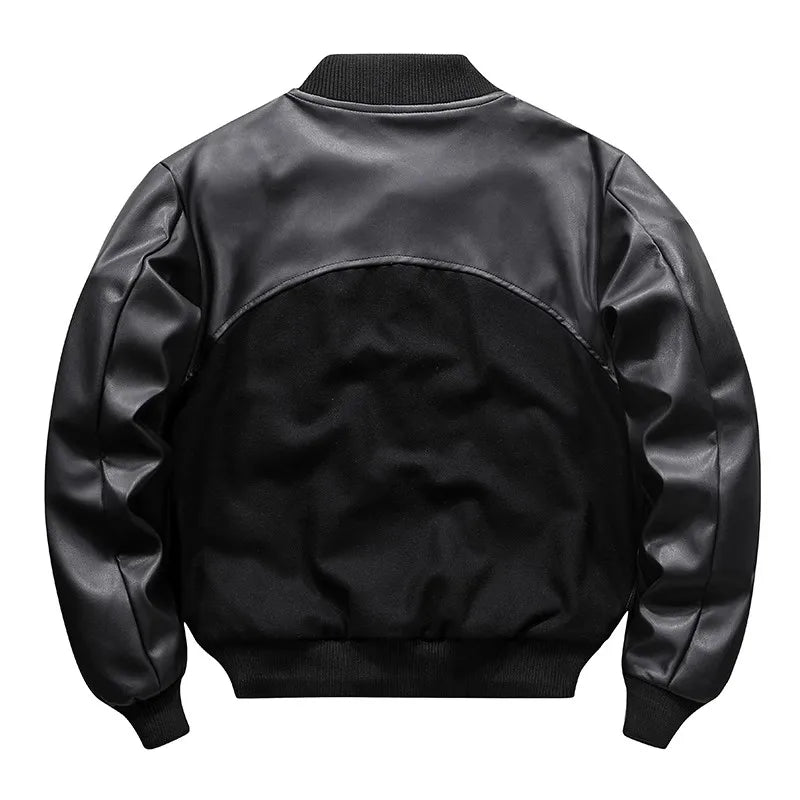 Jaqueta Techwear Masculina Bomber Premium em Couro