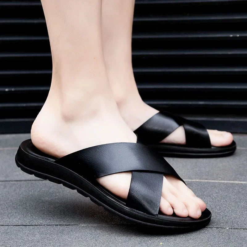 Sandália Masculina Italian Leather Premium