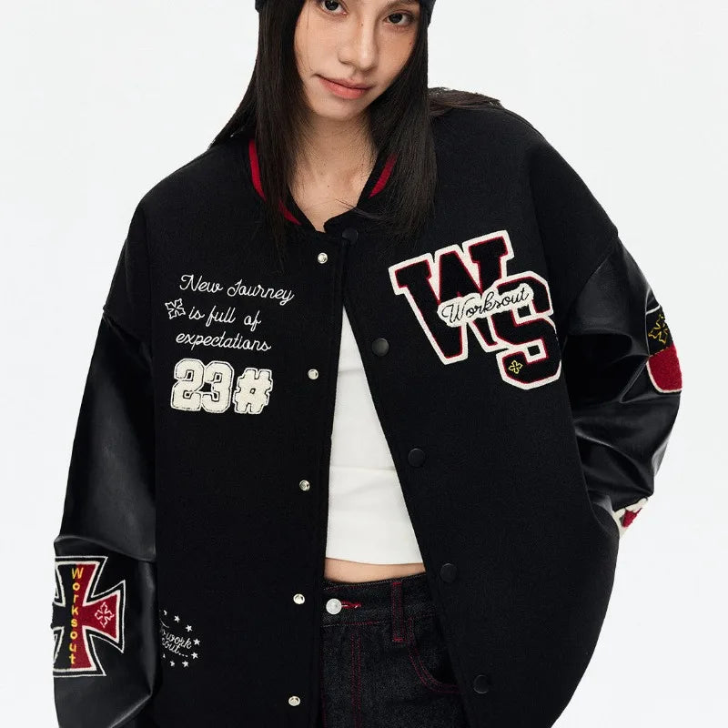 Jaqueta Varsity Premium Unissex Y2K Streetwear